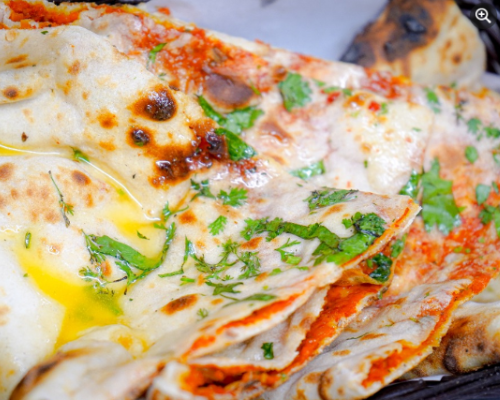 Garlic Nan Breads Served at Gurkha Country Bar & Grill Worcester